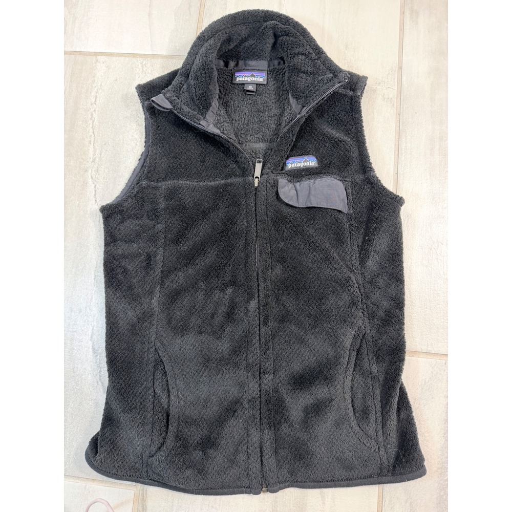 Patagonia Re-Tool Snap-T Full Zip Fleece Vest Black Women XS 25546FA15